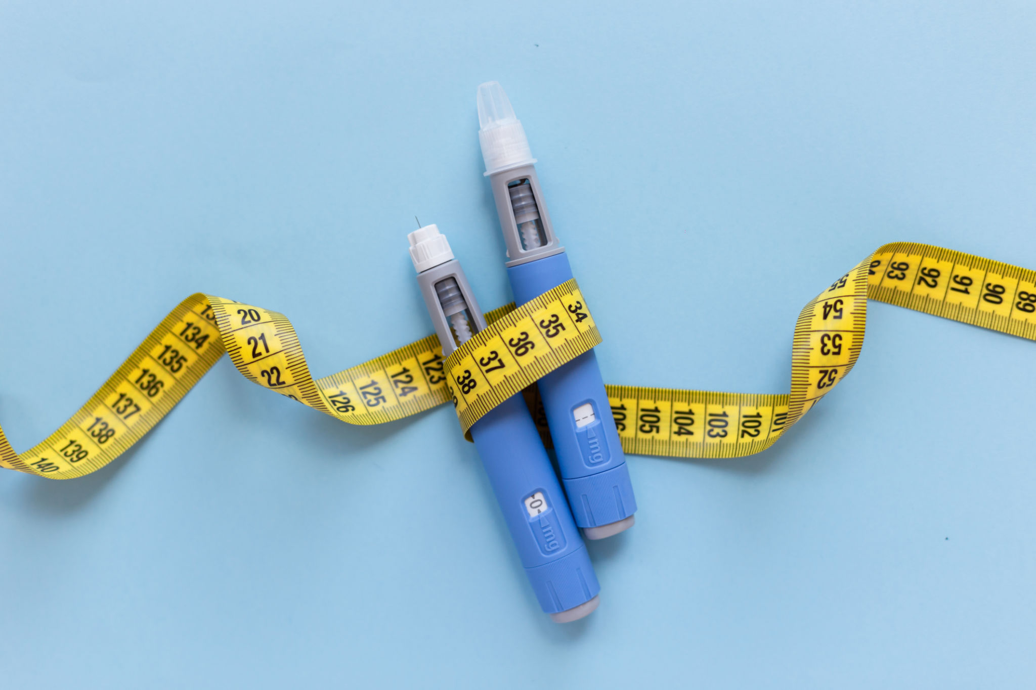 Two Injectors Dosing Pens For Subcutaneous Injection Of Antidiabetic Medication Or Anti